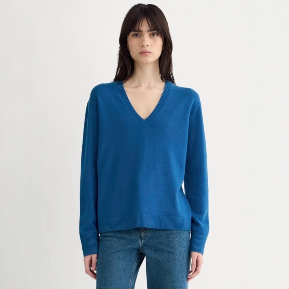 Everlane 100% Cashmere V-Neck Classic Blue Sweater
Size
XL - Picture 1 of 10